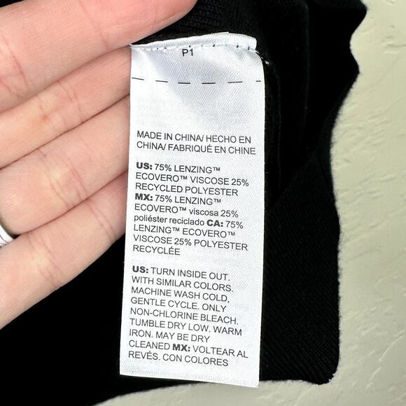 Chico's Ecovero Purple Black Colorblock Turtleneck Classic Long Sleeve Sweater - Picture 8 of 8